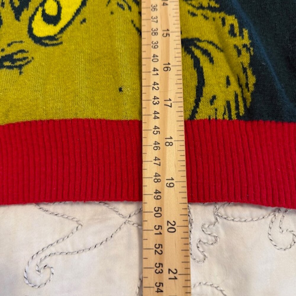 Dr. Seuss The Grinch Ugly Christmas Sweater,  Junior Sz Medium “Naughty” - Picture 10 of 10